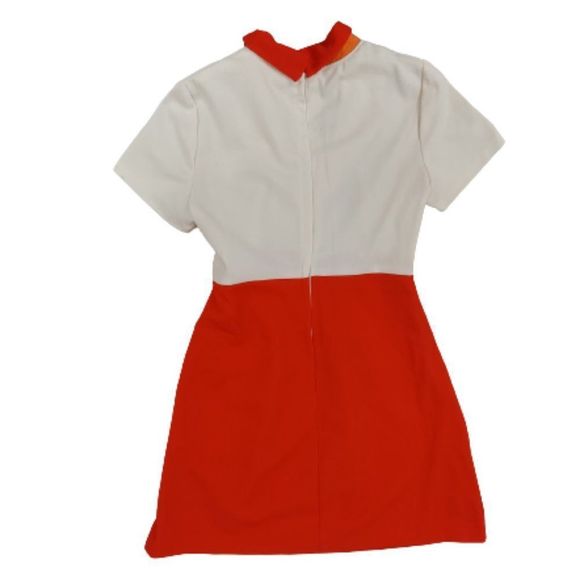 Vintage 1960s 1970s Pointed Dagger Collar Empire Waist Babydoll Dress - Picture 8 of 15